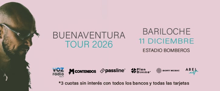 Abel Pintos en Bariloche 2026: Estadio Club Bomberos