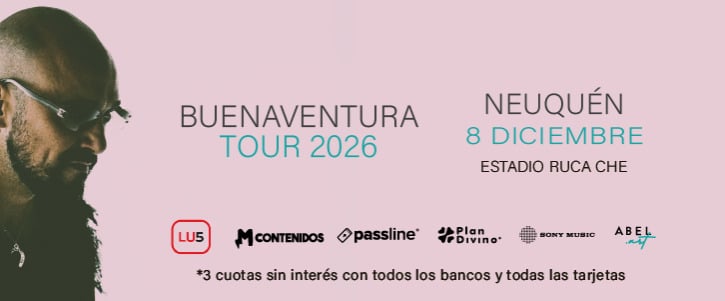 Abel Pintos en Neuquén 2026: Estadio Ruca Che