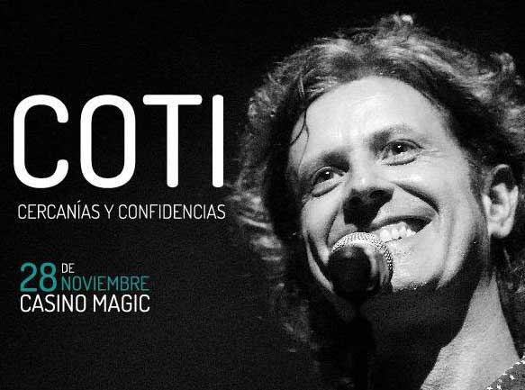 Coti en Neuquén 2019 (Casino Magic): Cómo comprar entradas