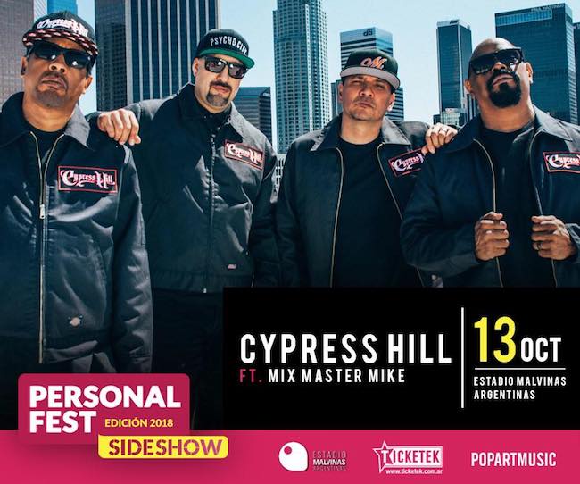 Cypress Hill en Argentina 2018: Precios y entradas en venta