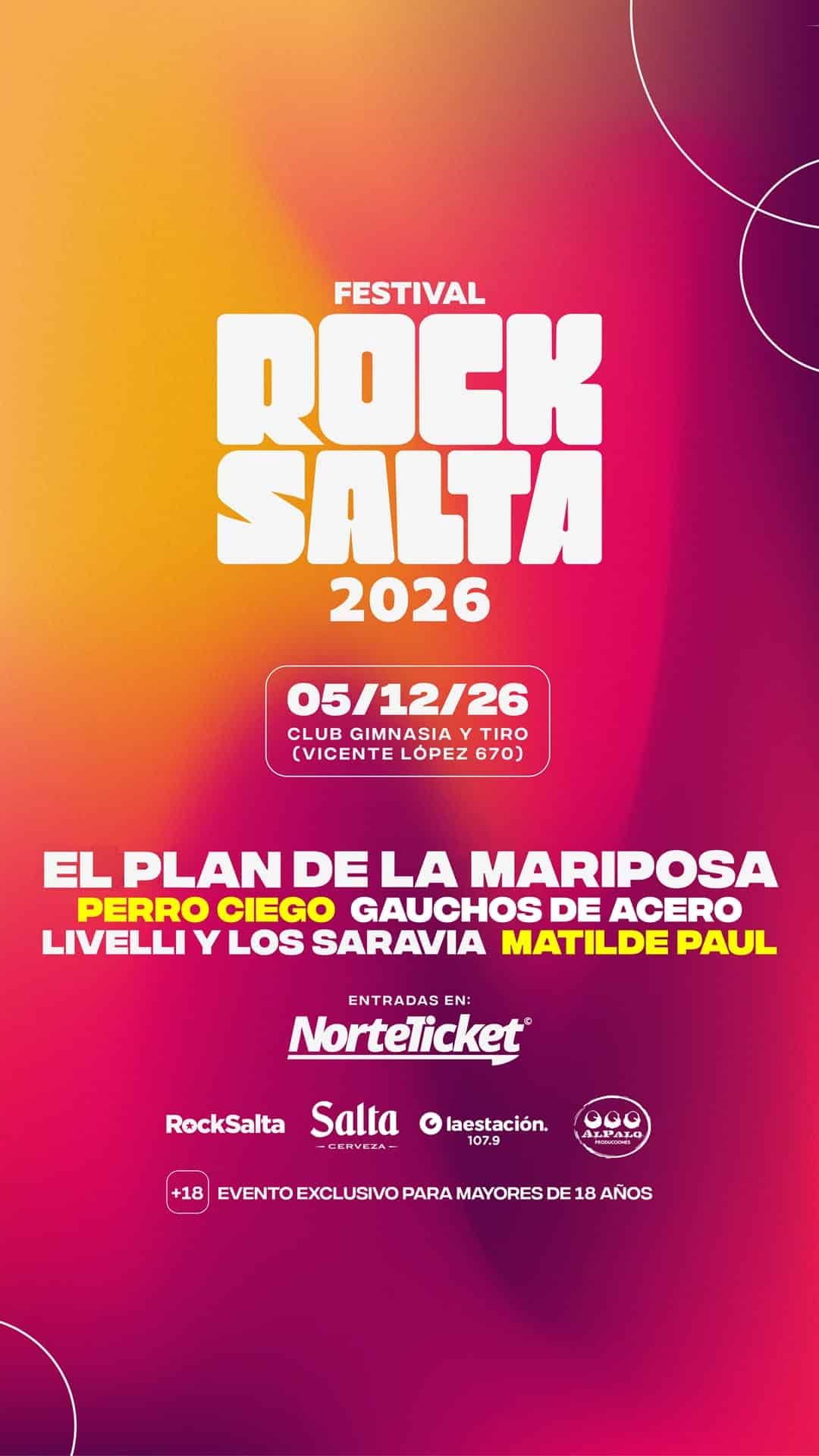 Festival Rock Salta 2026: Club Gimnasia y Tiro