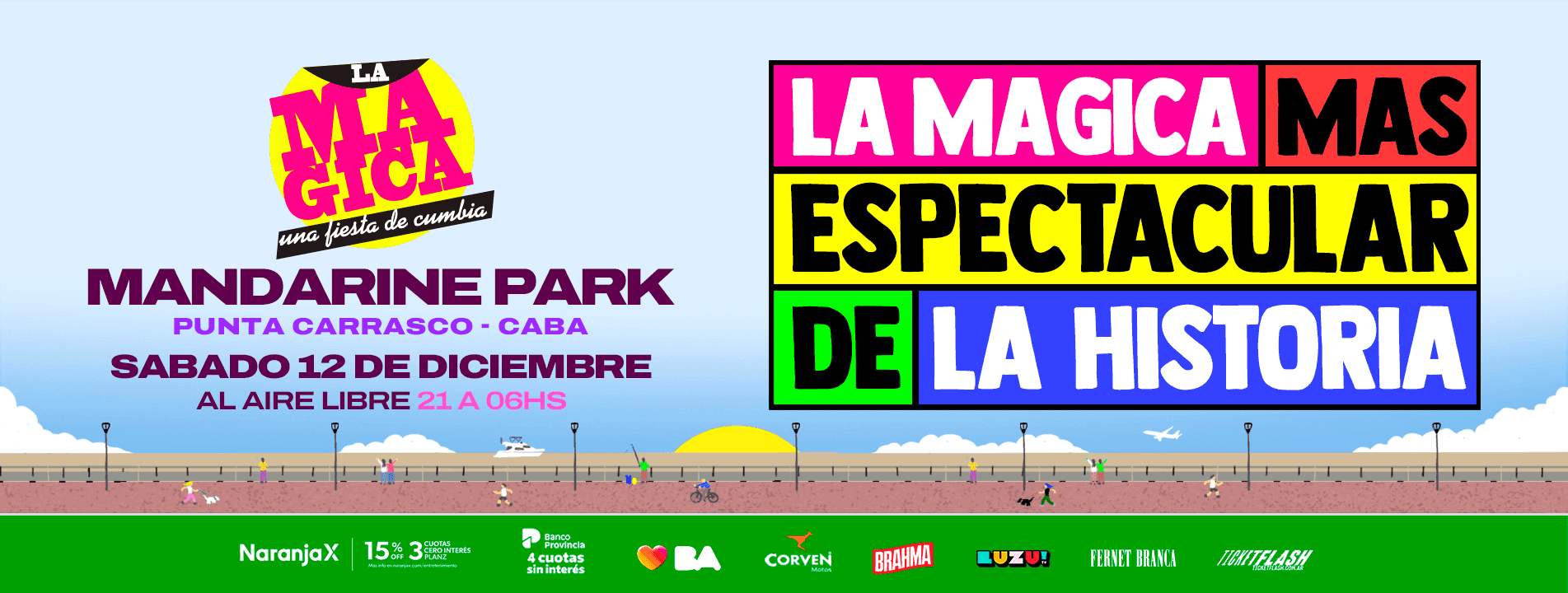 La Mágica en Mandarine Park 2026: fiesta de cumbia