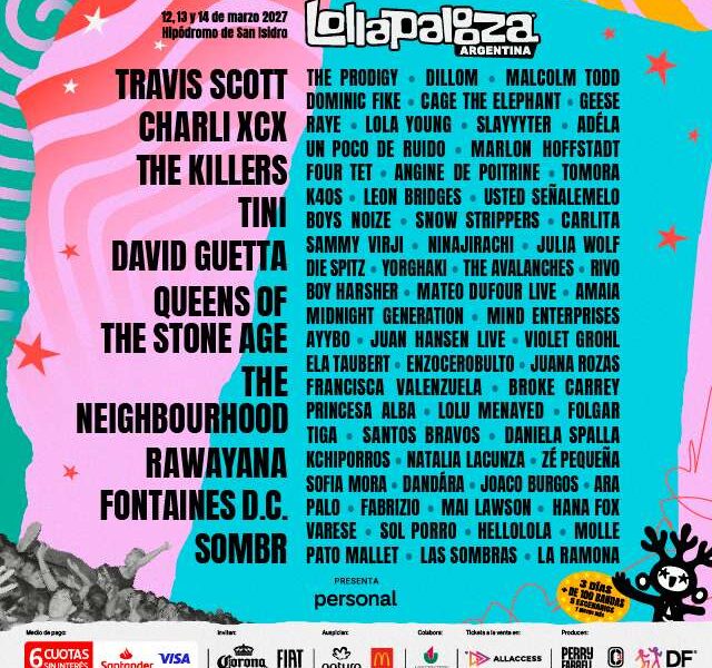 Lollapalooza Argentina 2027: lineup completo