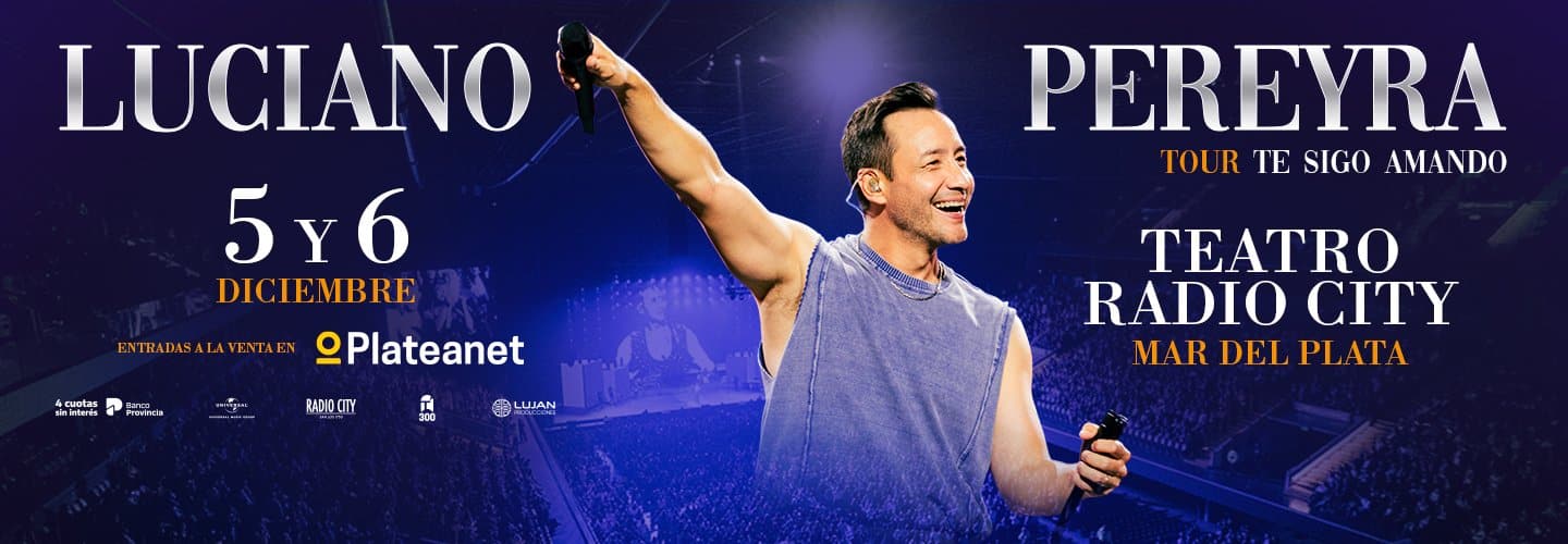 Luciano Pereyra en Mar del Plata 2026: Teatro Roxy-Radio City