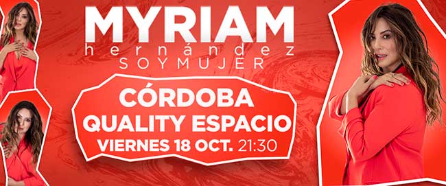 Myriam Hernandez en Córdoba 2019: Entradas para el Quality Espacio