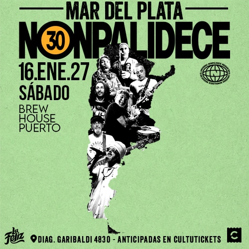 Nonpalidece en Mar del Plata 2027: Brewhouse Puerto