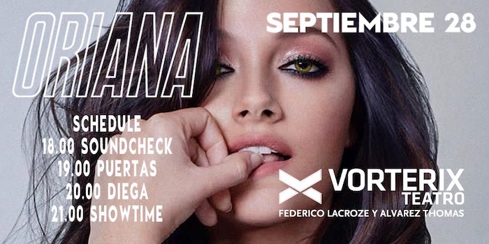 Oriana Sabatini en el Teatro Vorterix 2018: Precios, horarios y entradas en venta