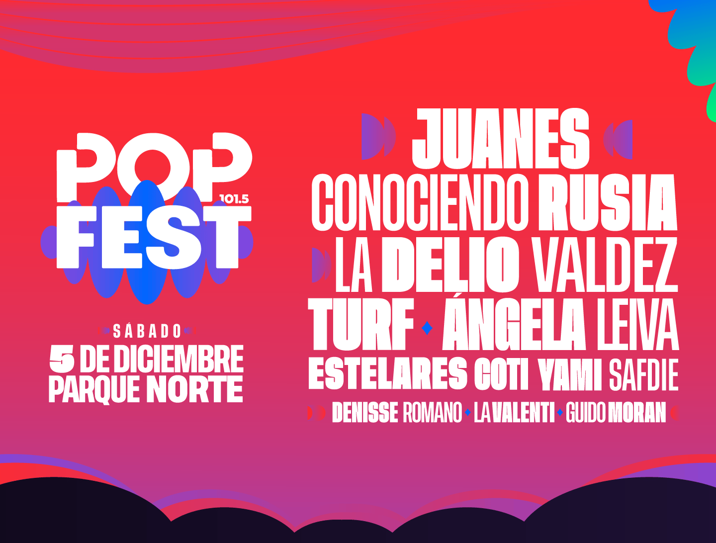 Pop Fest 2026 en Parque Norte: Juanes y line up completo
