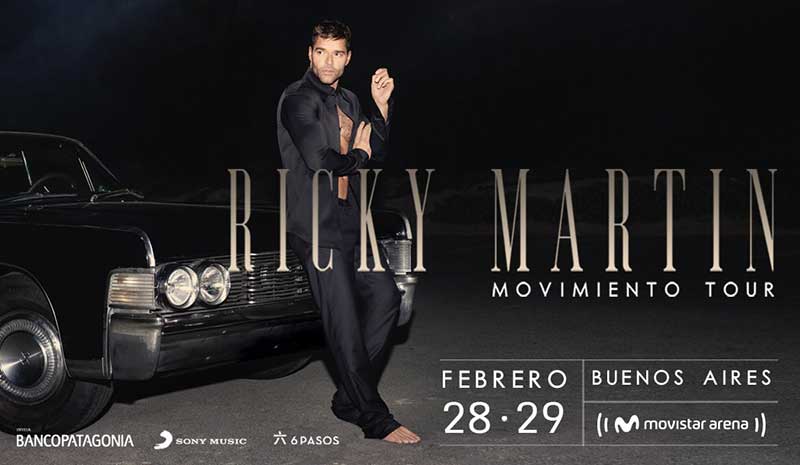 Ricky Martin en Argentina en 2020: Movistar Arena de Buenos Aires