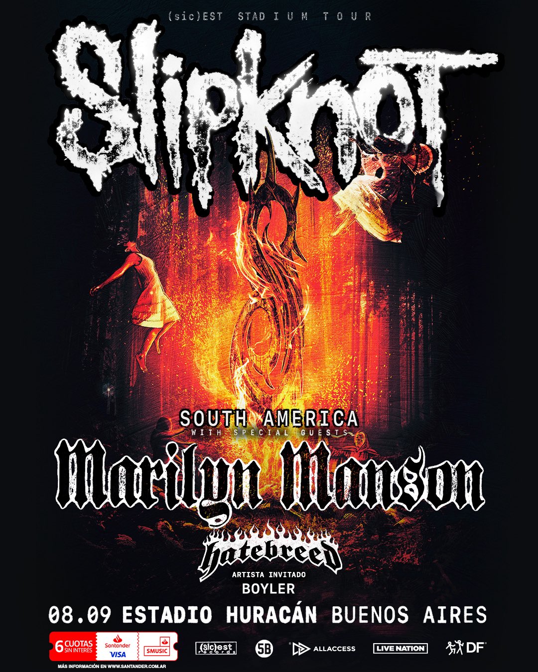 Slipknot en Argentina 2027: Estadio Huracán
