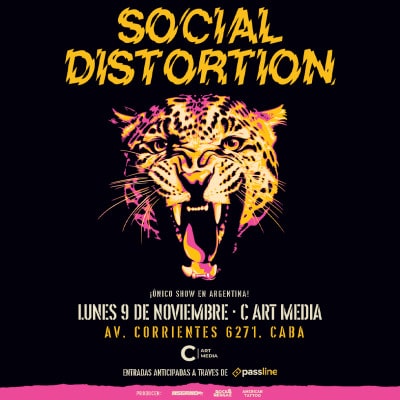 Social Distortion en Argentina 2026: C Art Media