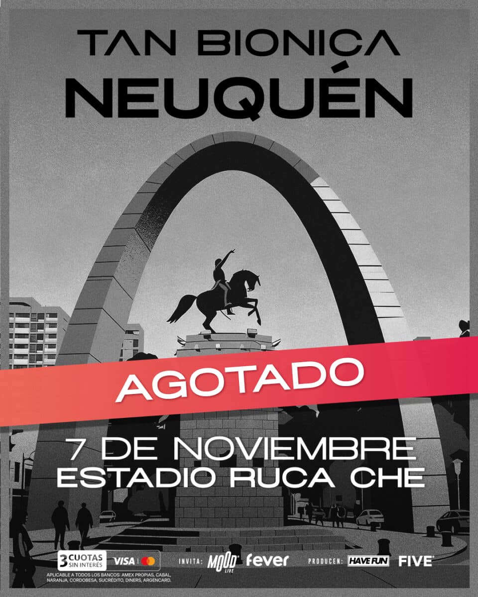 Tan Biónica en Neuquén 2026: Estadio Ruca Che