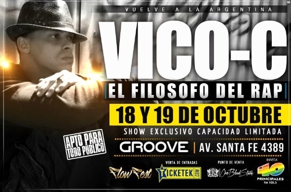 Entradas para Vico C en Argentina 2012: Groove